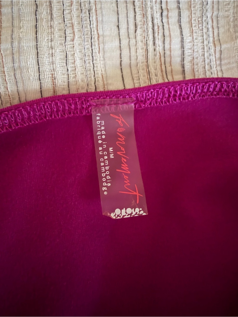 FP Movement by Free People Ruffle-Strap Cutout Tank Top - Fuchsia size Medium - Picture 4 of 6